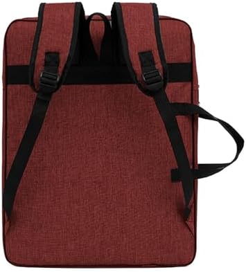 8K Artist Portfolio Carry Backpack Case Versatile Art Bags Waterproof Adjustable Drawing Board Backpack Art Storage Bags for Artworks Painting Drawing Sketching 19.7” x 14.6” x 2.4”(Red)