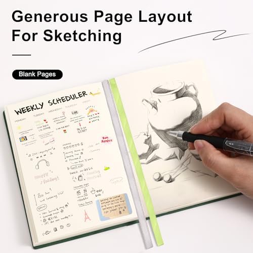 Thick Blank Journal Notebook 400 Pages , A6 Unlined Plain Sketchbook , 100gsm Thick Paper Hardcover Soft Leather Cover, No Lines Drawing Pad Memo Diary Writing Art Notepad ，3.9 × 5.5 Upgrade Page (wine red)