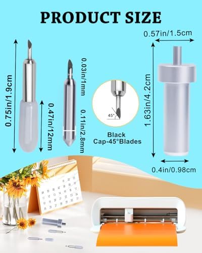 3PCS 45° Blade&Housing Compatible with Cricut Joy/Joy 2/Joy Xtra for Craft