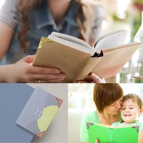 Metal Book Corner Protector Set, Iron Decorative Cover, JSMSEVEN