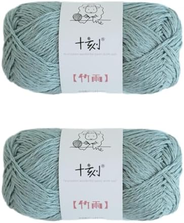 Cotton, Bamboo,Linen Blended Yarn 2 Skeins 50g/1.76oz- 11 Waterfall Blue