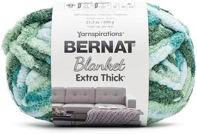Bernat Blanket Extra Thick Chunky Yarn for Crocheting, Teal Ivy