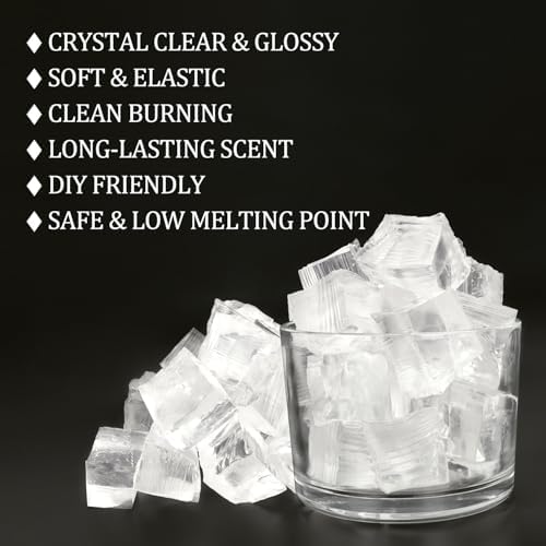 10LB Crystal Clear Gel Wax for DIY Candle Making, Soft & Elastic Jelly Wax for Candle Making & Decorative Accents & Handcraft Scente Candles Supplies.