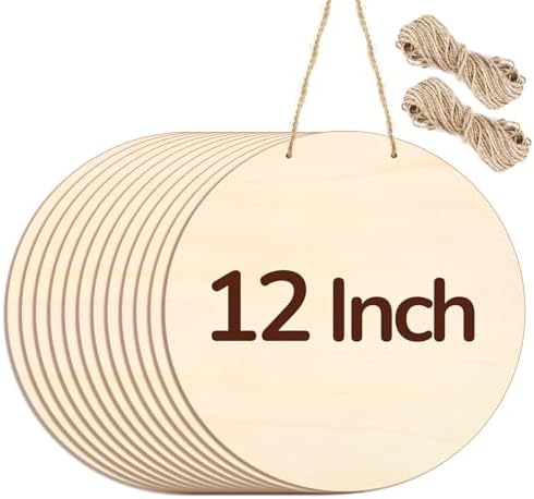 Philorn 12Pcs Wood Circles