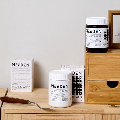 MEEDEN Mars Black Acrylic Paint: 300ml /10oz Heavy Body Gloss Finish