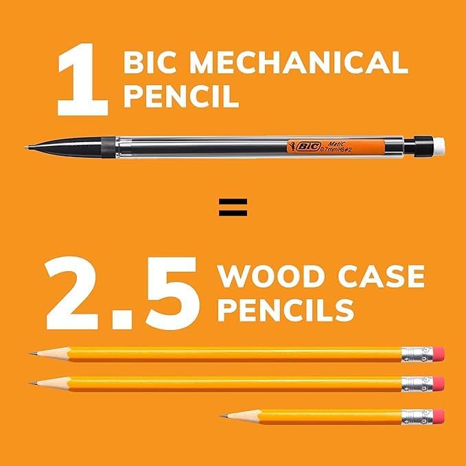 BIC Xtra Smooth Mechanical Pencil, 0.7 mm Medium Point, 40-Count Pack