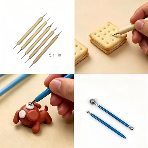 DaChihSheng 27 Pcs Clay Tools Kit Pottery Tools Polymer Clay Sculpting Tools Kit for Carving Air Dry Clay Tools Set for Adults Clay Sculpting Tools Ceramic Tools Graving Tools use for DIY Handicraft