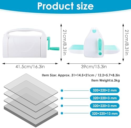 Die Cutting Machine for Card Making, Foldable Embossing Machine for Scrapbooking，DIY Paper Craft (Gift Box), 9" Openning
