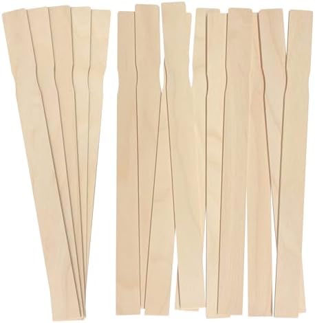 15 Pack Wooden Paint Stir Sticks, Paint Stirrers, 12 Inch Paint Mixing Sticks for Epoxy and Resin, Library and Garden Markers