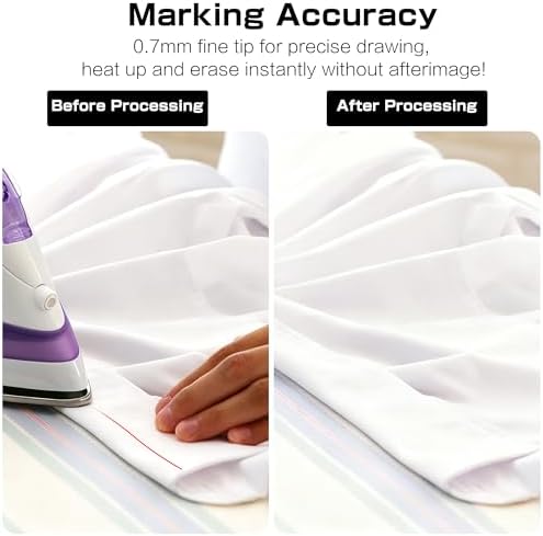 heat erasable pens for fabric sewing and quilting, fabric markers for sewing, embroidery fabric pen, disappearing ink pen for fabric, sewing supplies. heat erasable fabric marking pens.