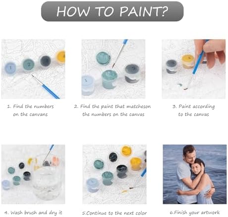 Custom Paint by Numbers kit for Adults - Personalized Paint by Numbersfor Beginner Customized DIY Paint by Numbers from Photo Oil Painting on Canvas Home Wall Decor Special Handmade Gift (E:20×20 in)