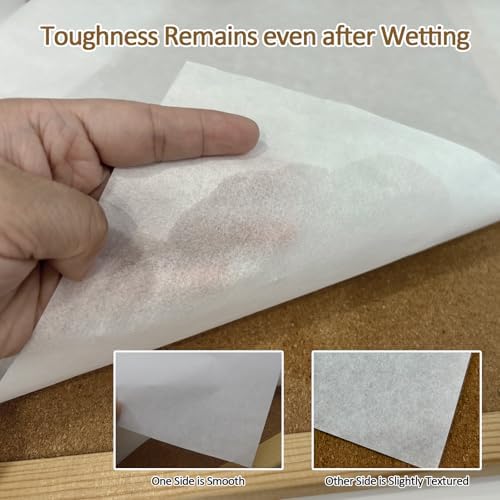 CXIIPOL 50 Sheets Artist Teabag Paper, 16.54×16.54 inches Teabag Paper, Mixed Media Paper, Handmade Wet Strength Tissue Paper for Printmaking, Painting DIY, Origami