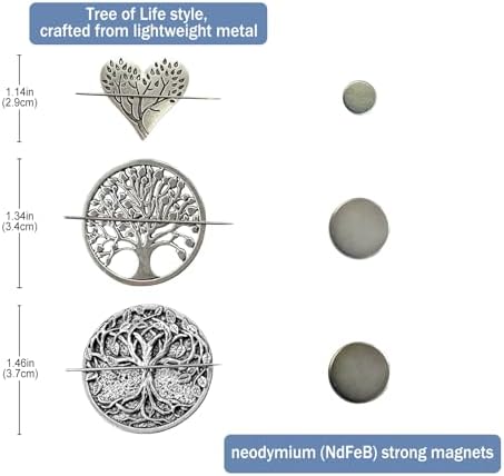 PARKUVALLEY Magnetic Needle Minder, 3pcs Tree of Life