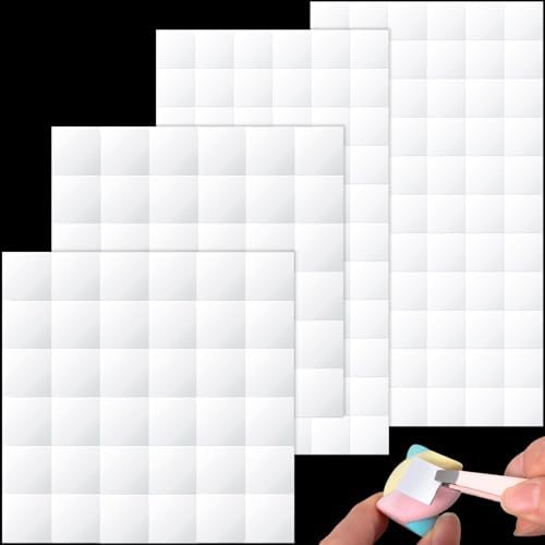Joez Wonderful 4 Sheets Foam Adhesive Squares, 0.47in & 0.63in, White