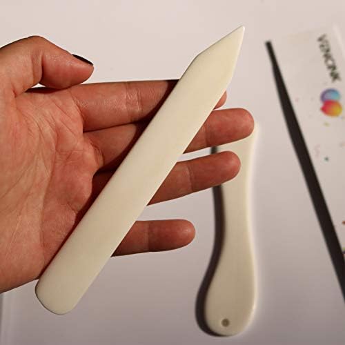 VENCINK Genuine Bone Folder Scoring Folding Creasing Burnishing Tool | 100% Cattle Bone, Origami Paper Creaser, For DIY Handmade Leather, Bookbinding, Scrapbooking, Paper Card Crafts
