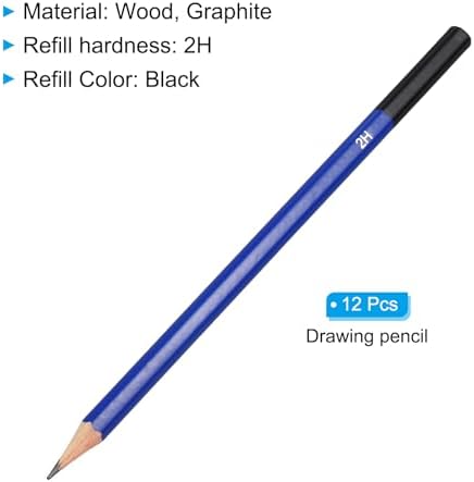 PATIKIL 2H Drawing Pencils for Sketching, 12PCS Sketch Pencils for Drawing Art Pencils Graphite Wood Pre-sharpened for Drawing Sketching Artists, 2H Pencils