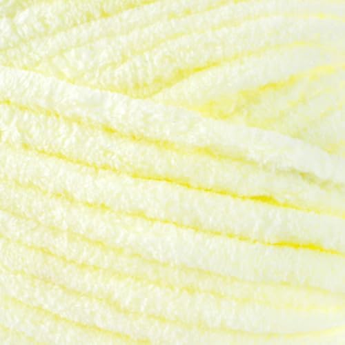 Loops & Threads Demi Purl Yarn – Super Bulky 100% Polyester, Soft Plush Chenille Yarn for Knitting & Crochet, Ideal for Blankets, Hats, Scarves & Crafts, Green Essence