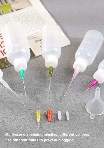 Glue Applicator Bottle Precision Tip Squeezable Bottle and Dispenser Nozzle