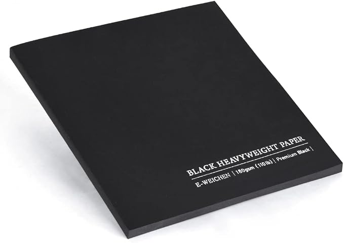 4.9x4.9 Inches Black Paper Sketchbook,30Sheets Tearable Small Sketchbook