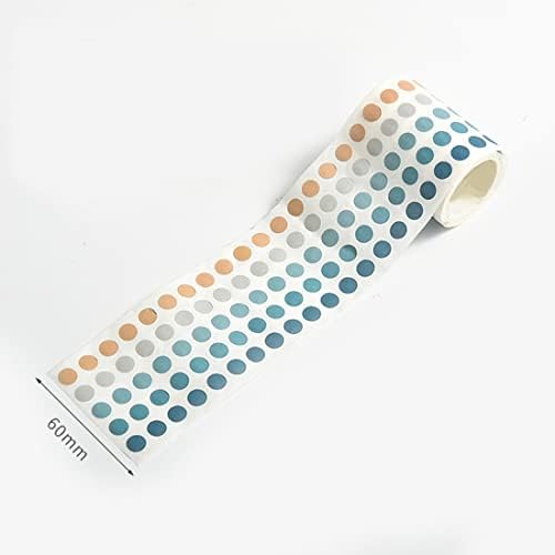 YUBBAEX Morandi 5/16" Dot Washi Tape Round Stickers 1250 Dots Stickers for Bullet Journal Planner Scrapbooking 2 3/8" x 10‘ (Peach Soda)