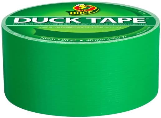 Duck Brand 1304968 Color Duct Tape, Green, 1.88 Inches x 20 Yards Each Roll, 3 Rolls