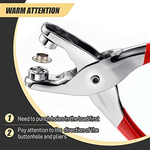 Mudder Grommet Eyelet Plier Tool,Gold, Silver,1/2 Inch,Classic