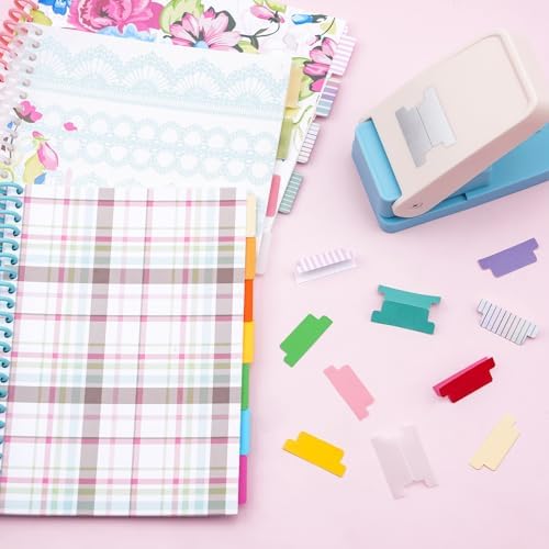 Tab Paper Punch-File Tab Puncher for Creating Custom Tabs on Craft Projects, Scrapbook,Calendars, Planner Inserts, Journaling, Bible & Books | Suitable for Many Materials | Tab Size 1.57x0.39 Inch