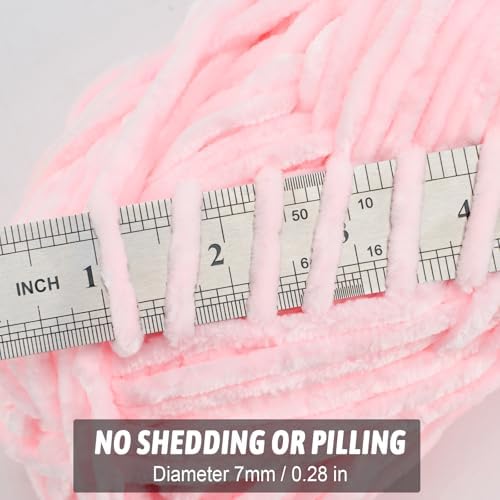 Soft Velvet Chenille Yarn for Crocheting, Super Bulky Yarn for Blankets
