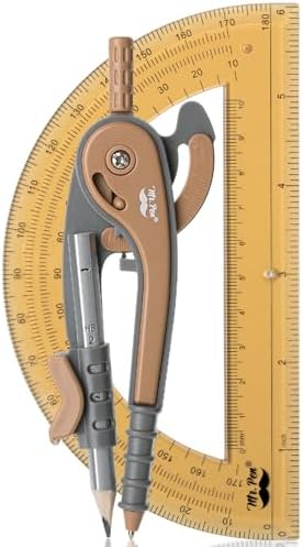 Mr. Pen- Geometry Compass and Protractor Set, 6 Inch Compass