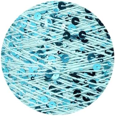 ECYC Ltd 153 Yards Cotton Sequin Yarn, Sparkle Sequin Thread for Knitting & Crocheting, DIY Craft Projects
