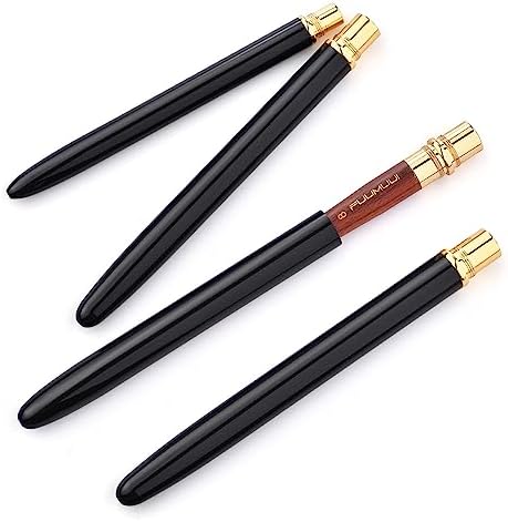 Sable Travel Watercolor Brushes, Fuumuui 4pcs Elegant Sable Travel Brushes Travel Watercolor Kit with Leather Pouch Perfect for Watercolor Gouache Ink Painting