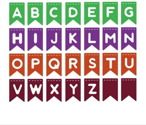 Scrapbooking Die-Cuts, Layer Frame Net Set Metal Cutting Dies for Card Making, Paper Craft Template, Background Embossing Stencils, DIY Album Décor (English Letter Set-9.7x7.6cm)