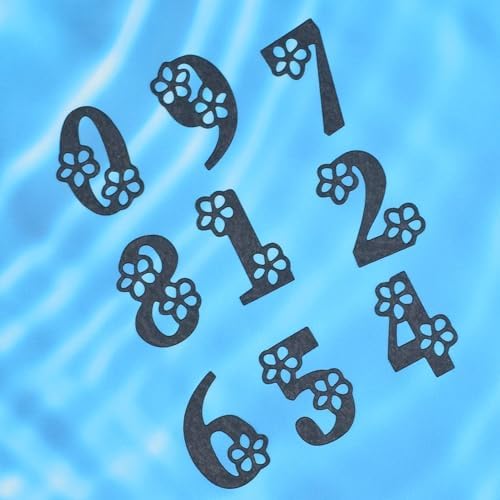 Lapoo Words Cutting Die for Scrapbooking - Durable, Cut Stencils for DIY Scrapbook Photo Album Decorative Paper Card, Card Making Supplies Party Wedding Decorations (Arabic Numerals 4.5 x 3 in)