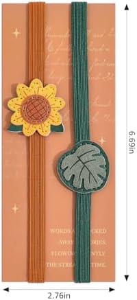 2PCS Vintage Elastic Leather Bookmark for Women, Elastic Bands Leather Book Marks, PU Bookmarks Planner Accessories, for Book Lover, Reader, Hardcover Journals, Notebooks, Planners, Binders