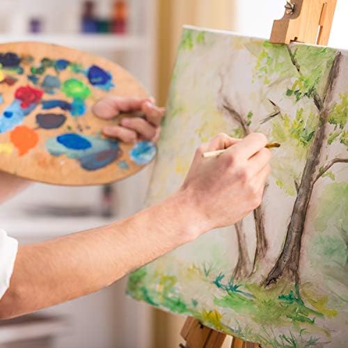 12 Pieces Assorted Size Mini Art Canvas Stretched for Craft Painting Drawing (4 Inches/ 6 Inches/ 8 Inches/ 10 Inches)
