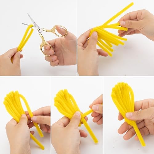 Caydo 200 Pieces Glitter Green Pipe Cleaners, Sparkly Chenille Stems Bulk for Flowers Bouquet, Leaves and Kids Arts & Crafts Projects Making