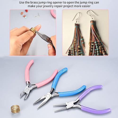3 Pcs Pliers for Jewelry Making, Jewelry Pliers Set for Jewelry Repair