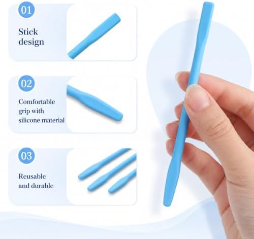 9PCS Non-Stick Silicone Mixing Sticks for Epoxy Resin Reusable Paint Stir Sticks, Wax Stick Stirring Rods for Paint Mix Resin Arts Crafts Handmade Crafts Facial Mask Spatula Tools