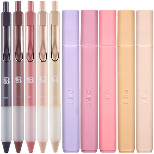 BLIEVE - Aesthetic Highlighters and Gel Pens With Soft Ink and Chisel Tip, Bible Highlighters and Pens No Bleed, Dry Fast Easy to Hold, for Bible Journaling Planner School Supplies (MORANDI)