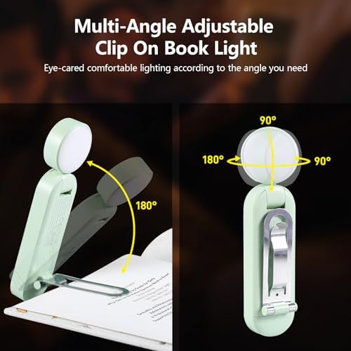 VAVOFO USB Rechargeable Book Light, Bookmark Clip on LED Reading Light