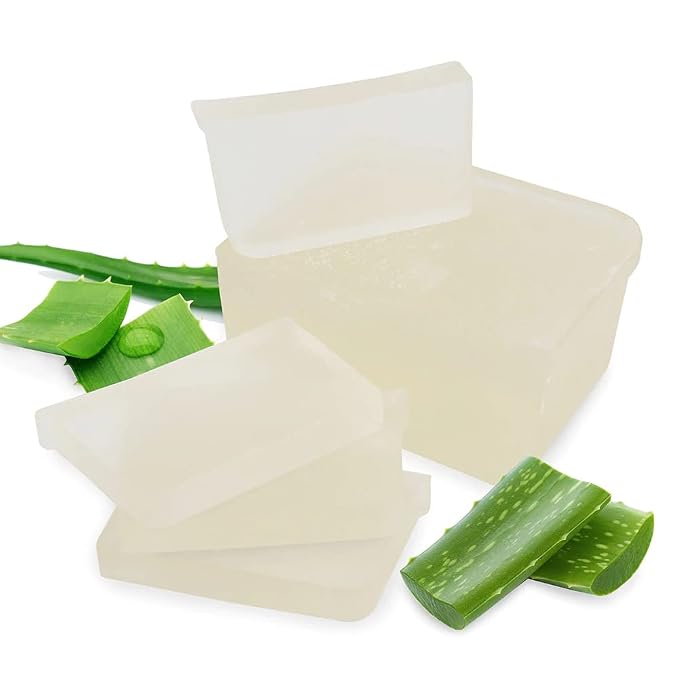 Primal Elements Aloe Soap Base - Moisturizing Melt and Pour Glycerin Soap Base for Crafting and Soap Making, Easy to Cut - 10 Pound