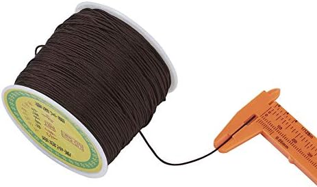 Elecrelive 100 Yards 0.8mm Coconut Brown Nylon Cord String Macrame Rope