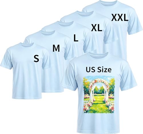 Joyclub 5 Pack Sublimation Shirts Blanks Bulk Polyester Unisex S-2XL | Wholesale crew neck short sleeve for heat transfer and vinyl; mixed sizes simplify team, event and small-batch planning gifts