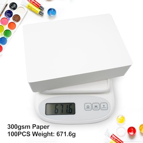 Moriquill 100 Watercolor Paper Cards, 5 x 7 in, 300gsm Cold Press