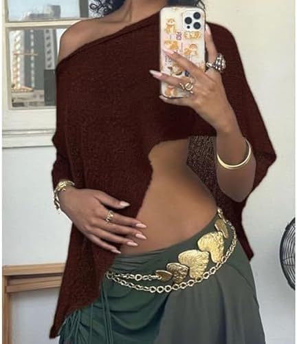 Nicoxijia Women Y2K Sheer Knit Poncho Top Lightweight Summer Beach Knit Shrug Shawl Bolero Off Shoulder Mesh Sweater Cover Up