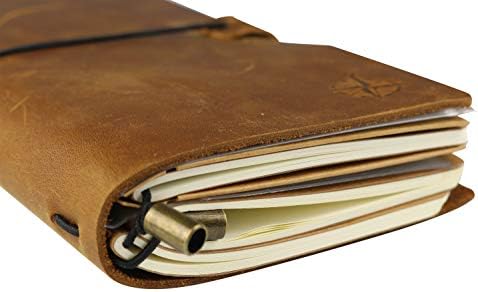 WANDERINGS Clear Zipper Case and Kraft Card Holder for Refillable Travel Journals - 3.5" x 5" (9 x 12.5cm) - Pocket / Passport Size