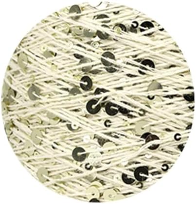 ECYC Ltd 153 Yards Cotton Sequin Yarn, Sparkle Sequin Thread for Knitting & Crocheting, DIY Craft Projects