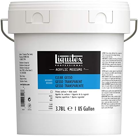 Liquitex Professional Gesso Surface Prep Medium, 3.78L (128-oz), Clear
