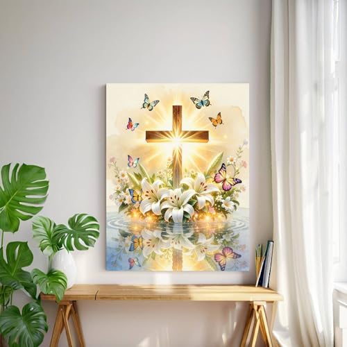 bleihum Cross Diamond Art Kits for Adults 12x16inch