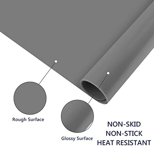 Gartful 2 Pack Silicone Crafting Mats, 15.7" x 11.8" Silicone Mat for Crafts, Large Heat Resistant Sheet for Jewelry Casting Molds, Epoxy Resin, Painting, Counter Table Protector, Placemat, Dark Gray